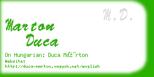 marton duca business card